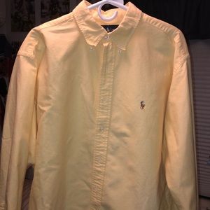 Ralph Lauren Yellow button down: Dressy Casual